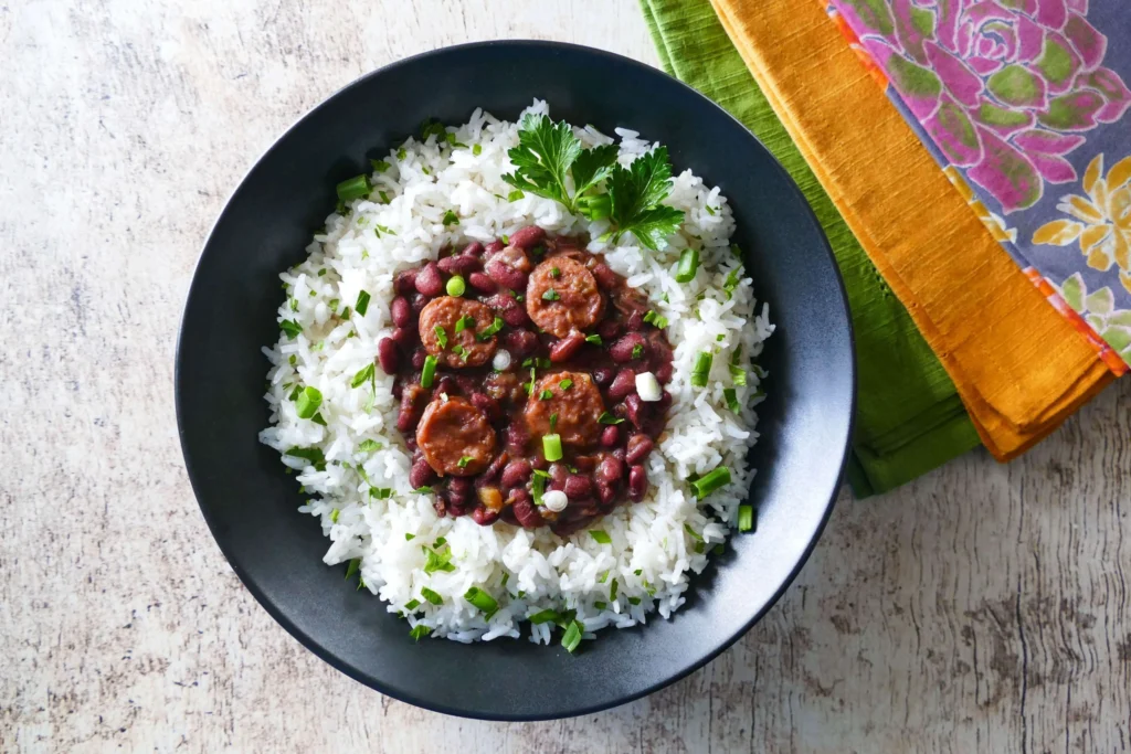Slow Cooker Mexican Beans and Rice with Pork